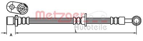 METZGER Bremsschlauch 4110906 