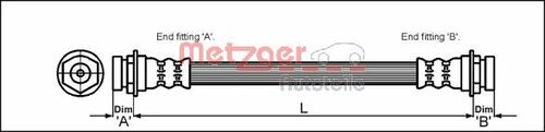 METZGER BREMSSCHLAUCH 4114754 