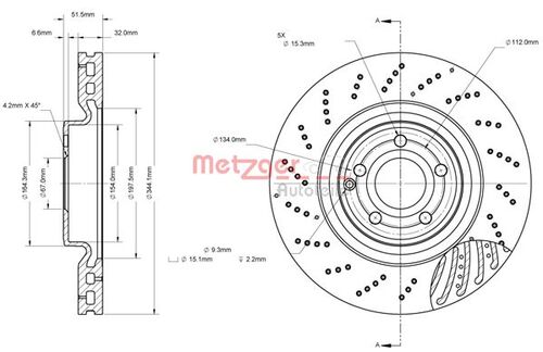 METZGER BREMSSCHEIBE LACK/KS/HC 6110883 