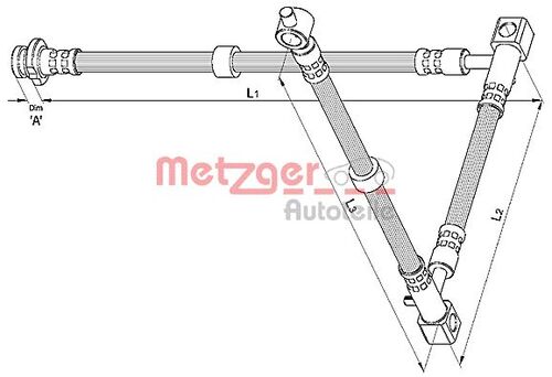 METZGER BREMSSCHLAUCH 4110395 