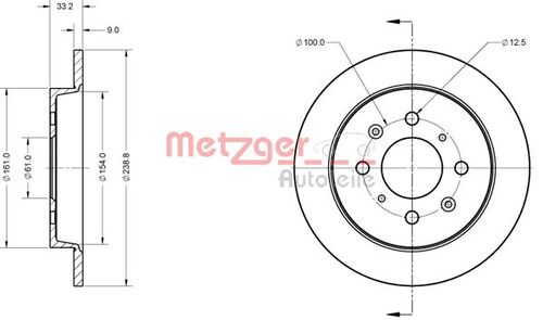 METZGER BREMSSCHEIBE LACK/KS/mS 6110857 