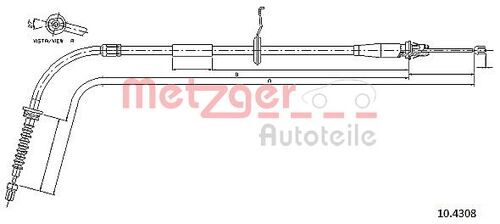 METZGER SEILZUG, FESTSTELLBREMSE 10.4308 