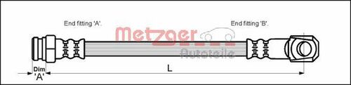 METZGER BREMSSCHLAUCH 4114050 