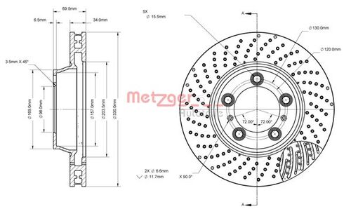METZGER BREMSSCHEIBE LACK/KS/mS/HC 6110881 