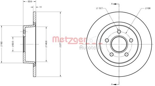 METZGER BREMSSCHEIBE LACK/KS 6110824 