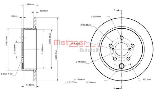 METZGER BREMSSCHEIBE LACK/KS 6110871 