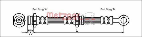 METZGER BREMSSCHLAUCH 4111997 