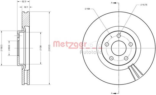 METZGER BREMSSCHEIBE LACK/KS 6110823 