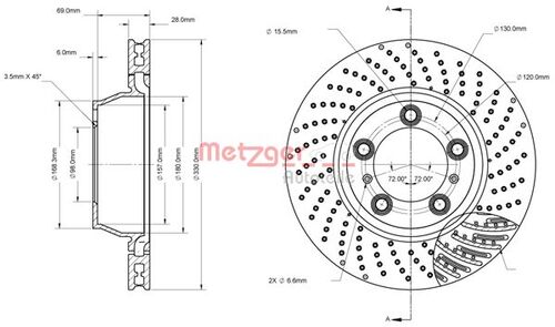 METZGER BREMSSCHEIBE LACK/KS/mS/HC 6110864 