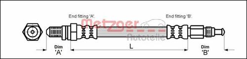 METZGER BREMSSCHLAUCH 4114804 