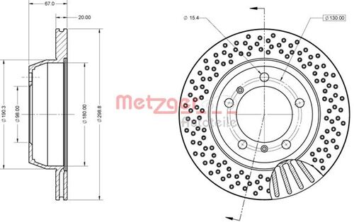 METZGER BREMSSCHEIBE LACK/KS/mS/HC 6110860 