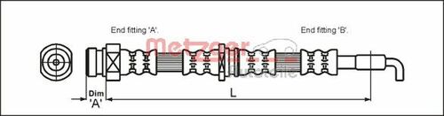 METZGER BREMSSCHLAUCH 4113669 