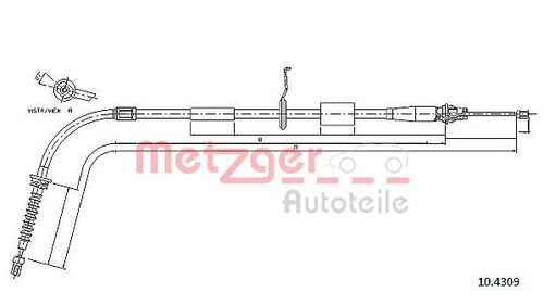 METZGER SEILZUG, FESTSTELLBREMSE 10.4309 