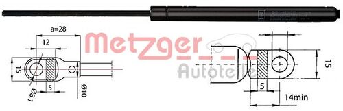 METZGER GASFEDER, KOFFER-/LADERAUM 2110284 