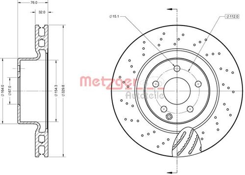 METZGER BREMSSCHEIBE LACK/KS/mS/HC 6110870 