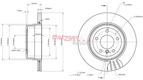METZGER BREMSSCHEIBE LACK/KS/mS/HC 6110877 