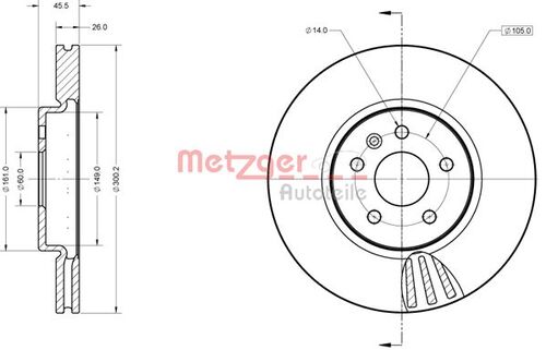 METZGER BREMSSCHEIBE LACK/KS/mS 6110855 
