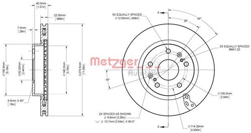 METZGER BREMSSCHEIBE LACK/KS/mS 6110848 