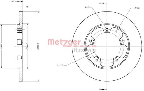 METZGER BREMSSCHEIBE LACK/KS 6110816 