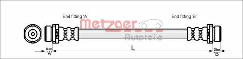 METZGER BREMSSCHLAUCH 4112526 