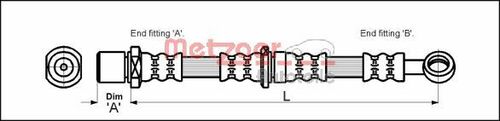 METZGER BREMSSCHLAUCH 4110200 
