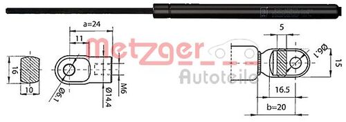 METZGER GASFEDER, KOFFER-/LADERAUM 2110390 