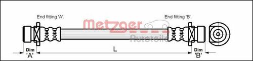METZGER BREMSSCHLAUCH 4113506 