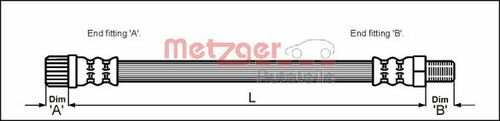 METZGER BREMSSCHLAUCH 4114667 