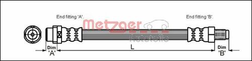 METZGER BREMSSCHLAUCH 4114776 