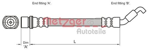 METZGER BREMSSCHLAUCH 4110033 