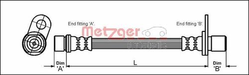 METZGER BREMSSCHLAUCH 4112180 