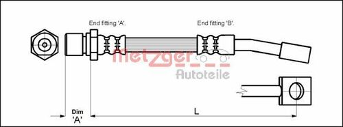 METZGER BREMSSCHLAUCH 4114679 