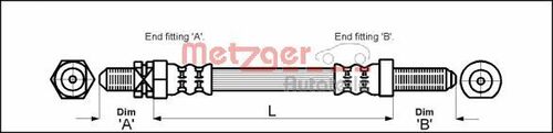 METZGER BREMSSCHLAUCH 4112102 