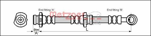 METZGER BREMSSCHLAUCH 4112055 
