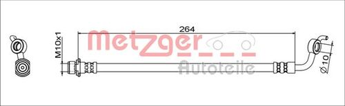 METZGER BREMSSCHLAUCH 4111660 
