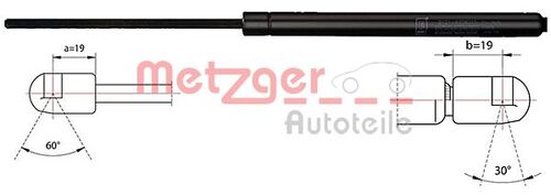 METZGER GASFEDER, KOFFER-/LADERAUM 2110516 