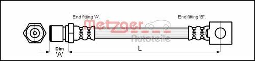 METZGER BREMSSCHLAUCH 4111757 