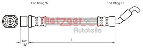 METZGER BREMSSCHLAUCH 4110027 