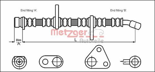 METZGER BREMSSCHLAUCH 4113501 