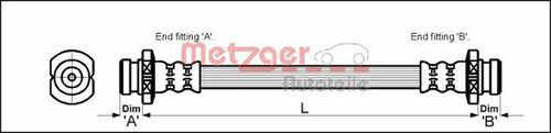 METZGER BREMSSCHLAUCH 4110611 