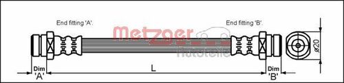 METZGER BREMSSCHLAUCH 4113312 