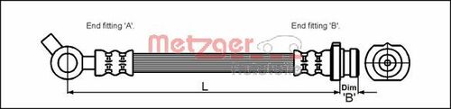 METZGER BREMSSCHLAUCH 4111975 