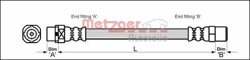METZGER BREMSSCHLAUCH 4110053 