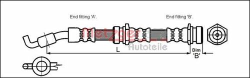 METZGER BREMSSCHLAUCH 4114722 