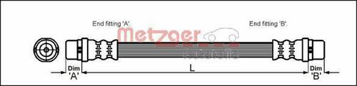 METZGER BREMSSCHLAUCH 4112829 