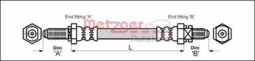 METZGER BREMSSCHLAUCH 4114680 