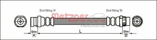 METZGER BREMSSCHLAUCH 4111169 