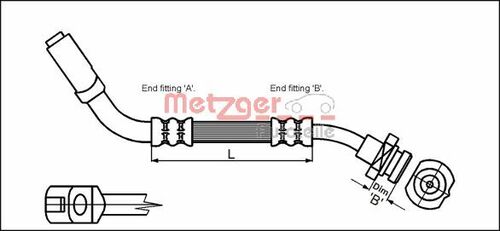 METZGER BREMSSCHLAUCH 4114724 