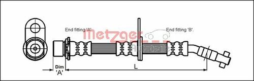 METZGER BREMSSCHLAUCH 4112167 