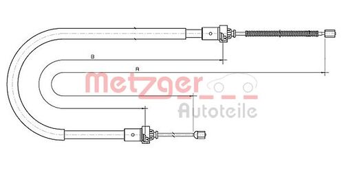 METZGER SEILZUG, FESTSTELLBREMSE 10.6892 